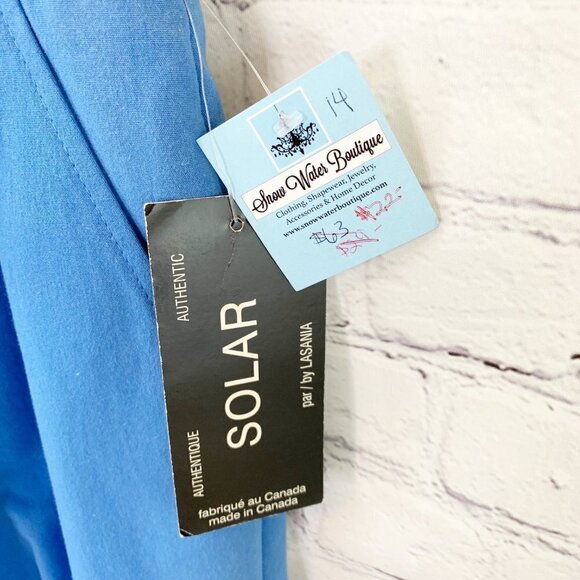 NWT Solar by Lasania Bright Blue Capri Pants - Picture 5 of 5